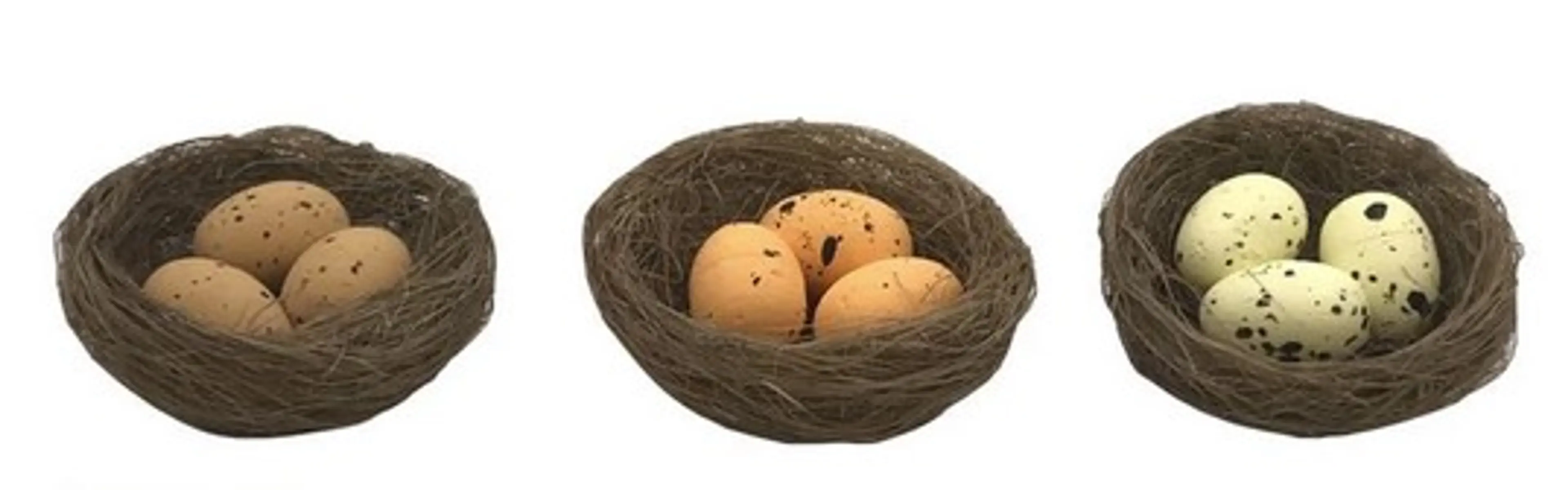 Декорация Гнездо с Яйца 3бр в Плик