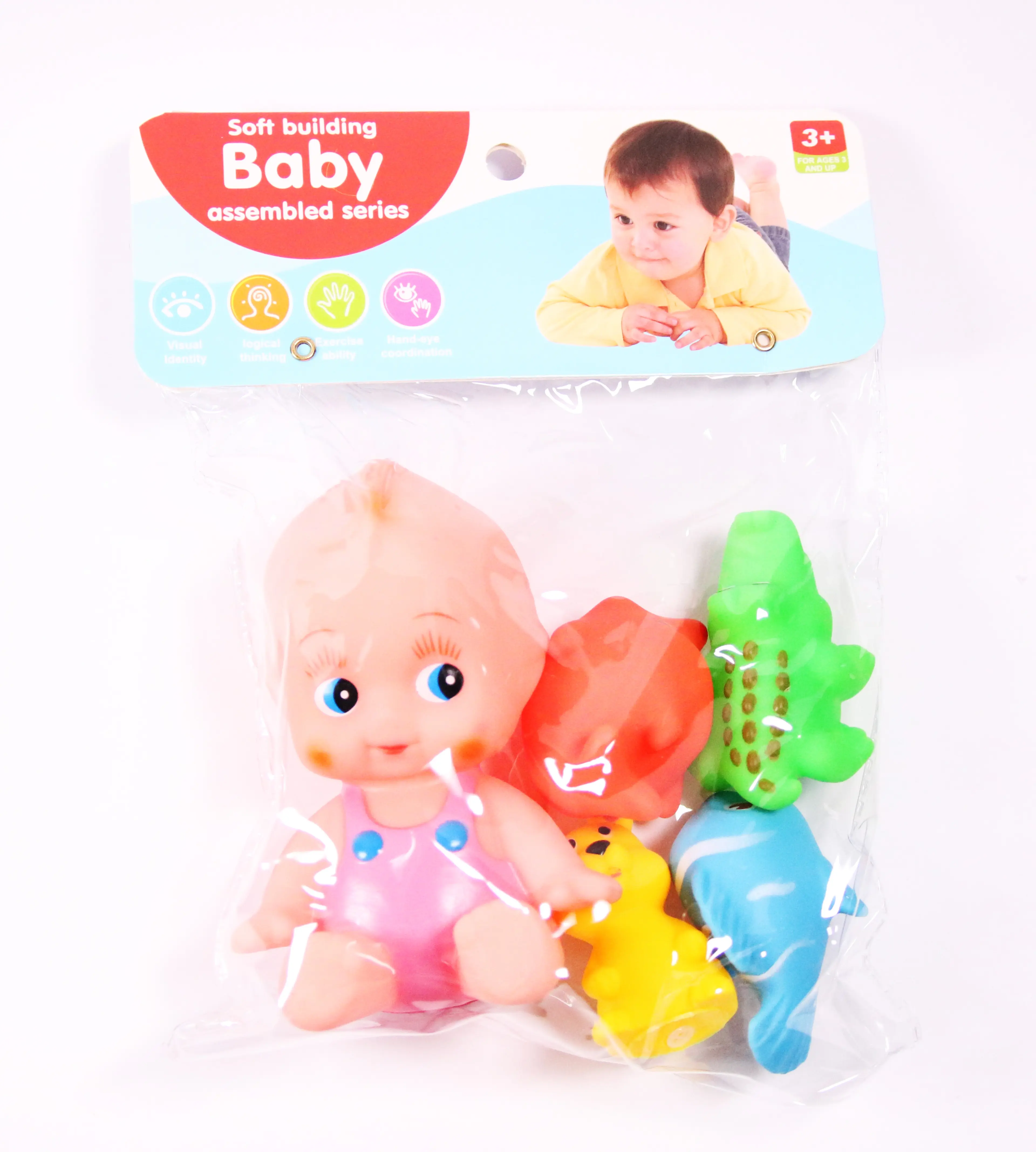 Играчки Бебе с Животни Гумени Комплект
