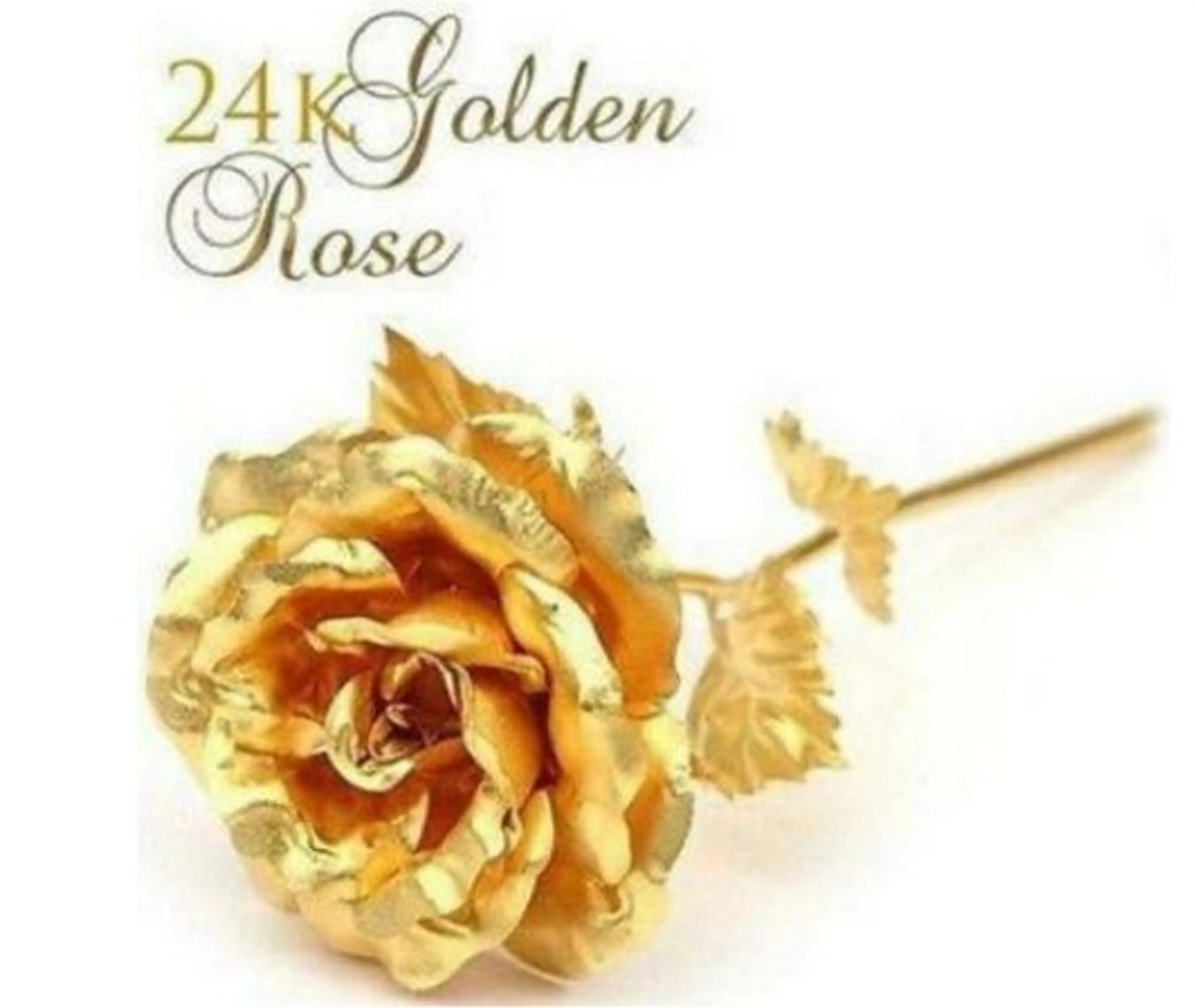 Позлатена Роза в Кутия 24к